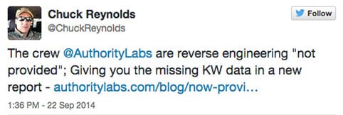 Now Provided Tweet - Chuck Reynolds