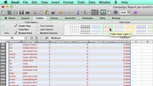 excel for mac 2011 pivot table